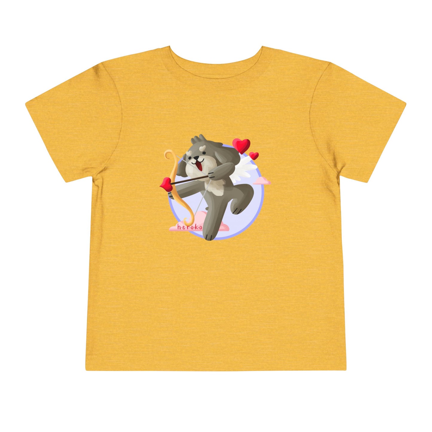 Toddler Tee - Cute Dog Valentine's Day Design