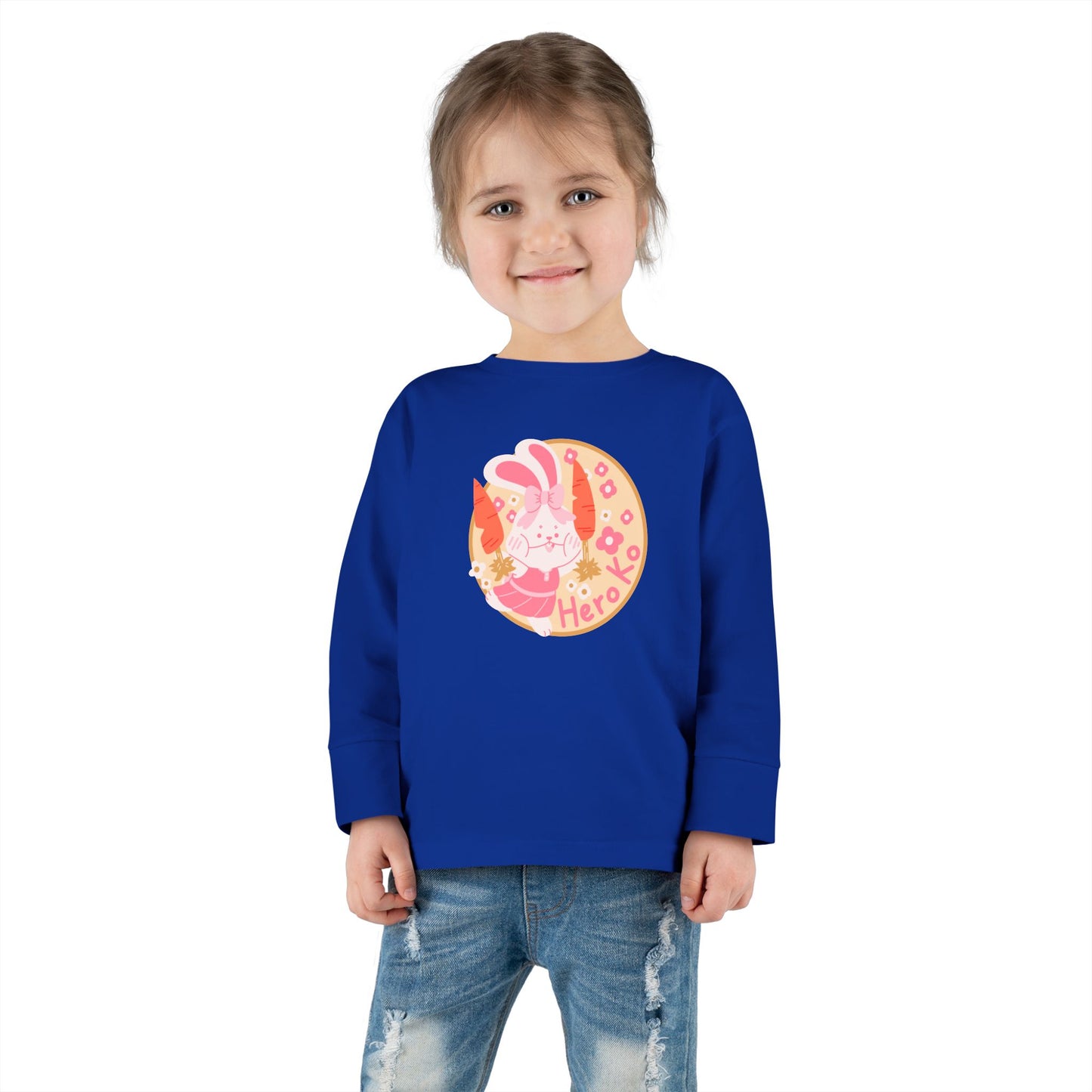 Toddler's CHEER BUNNY PATCH Long Sleeve Tee