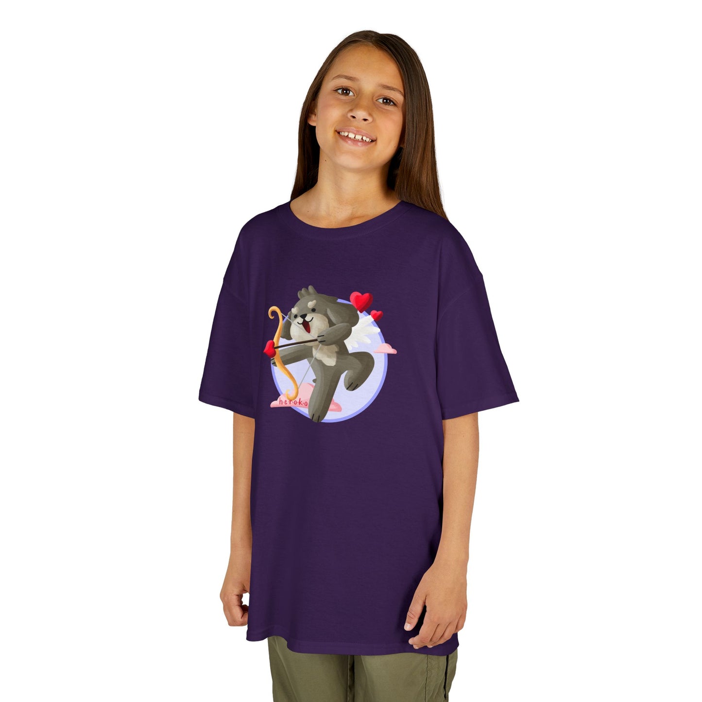 Kids Tee -Cute Dog Valentine's Day Graphic Tee