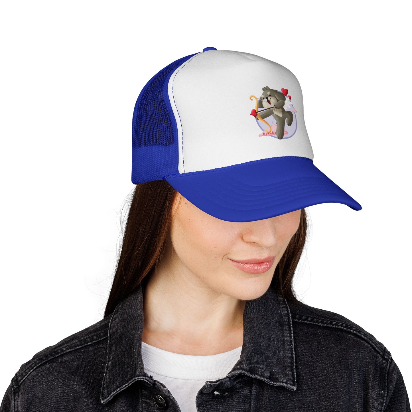Cute Dog Valentine's Day Design Trucker Cap/Hat