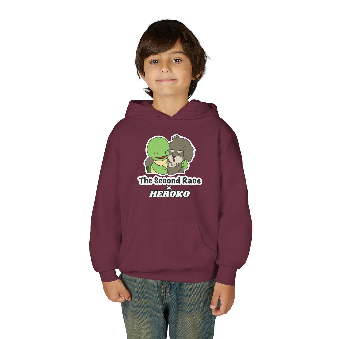 Kids Hoodie — Cute Turtle and Puppy Friends "The Second Race"