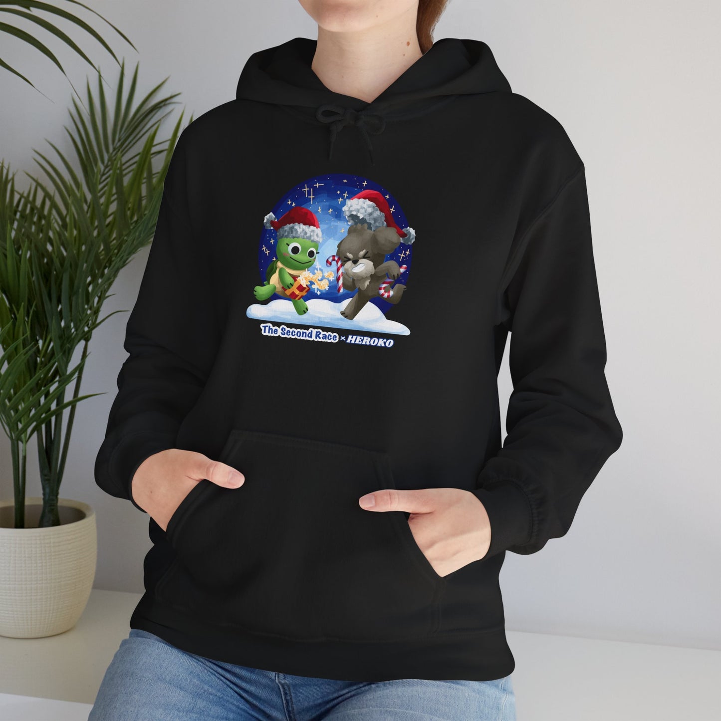 'The Second Race' Snow Globe Adults Hoodie — Holiday Book Lover Sweatshirt
