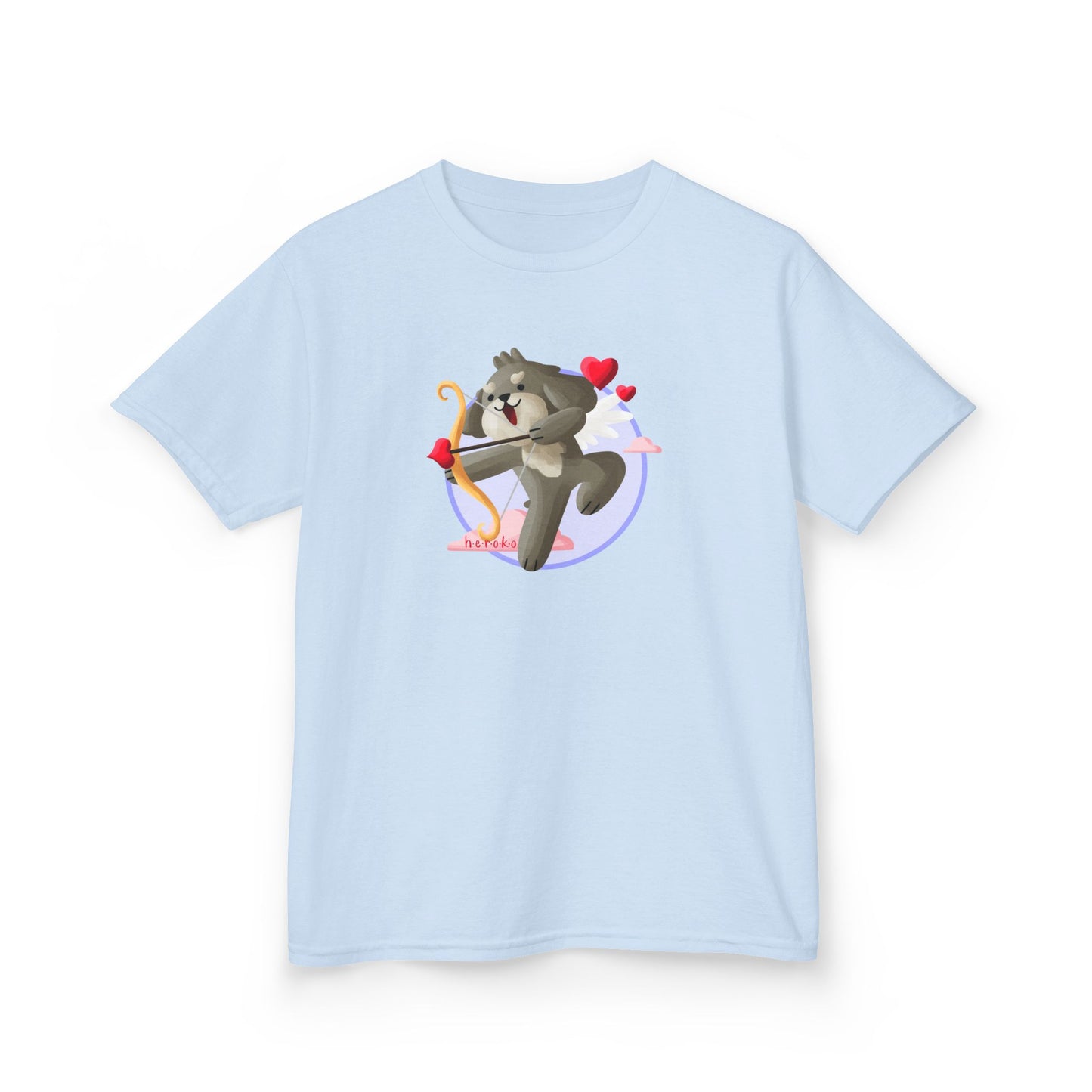 Kids Tee -Cute Dog Valentine's Day Graphic Tee