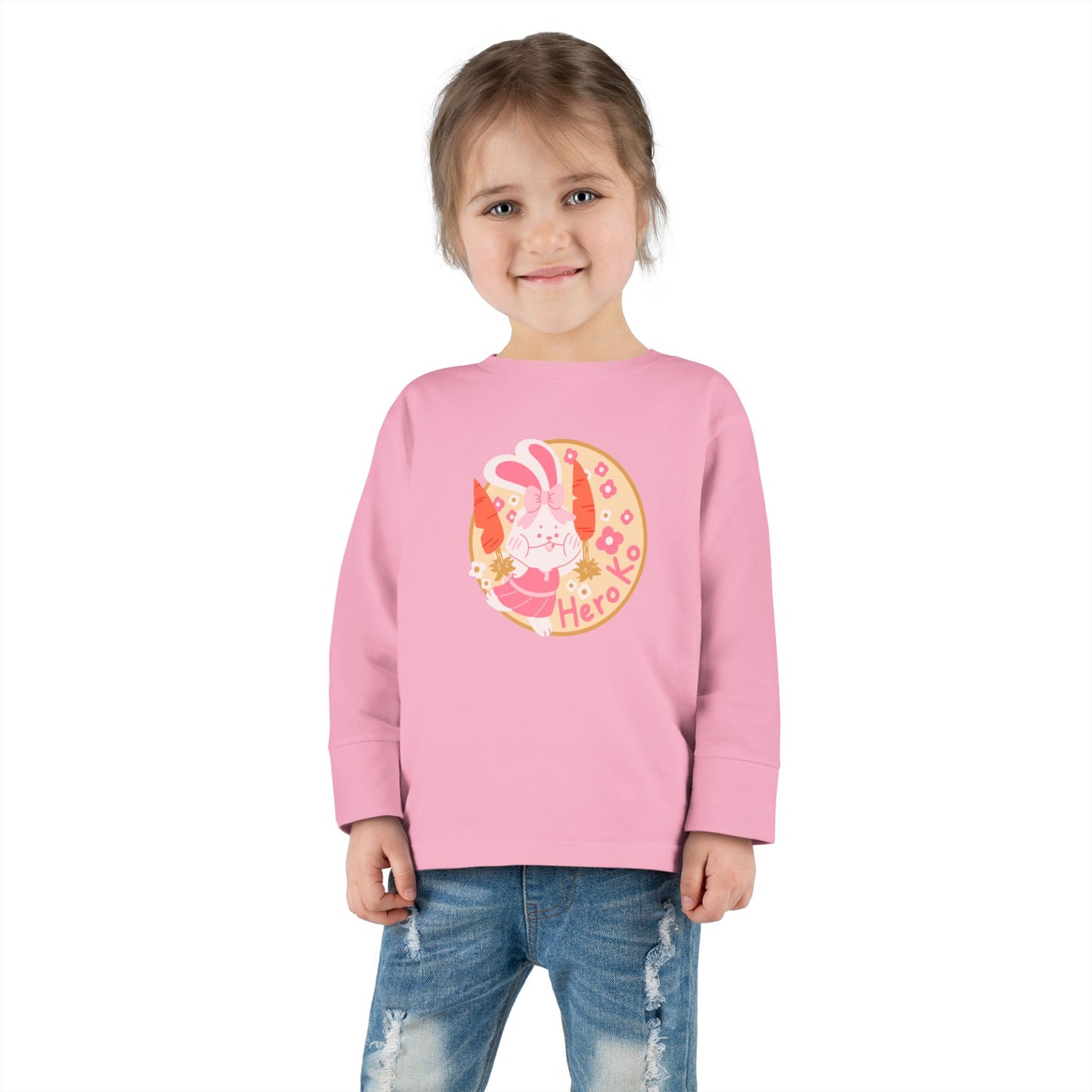 Toddler's CHEER BUNNY PATCH Long Sleeve Tee