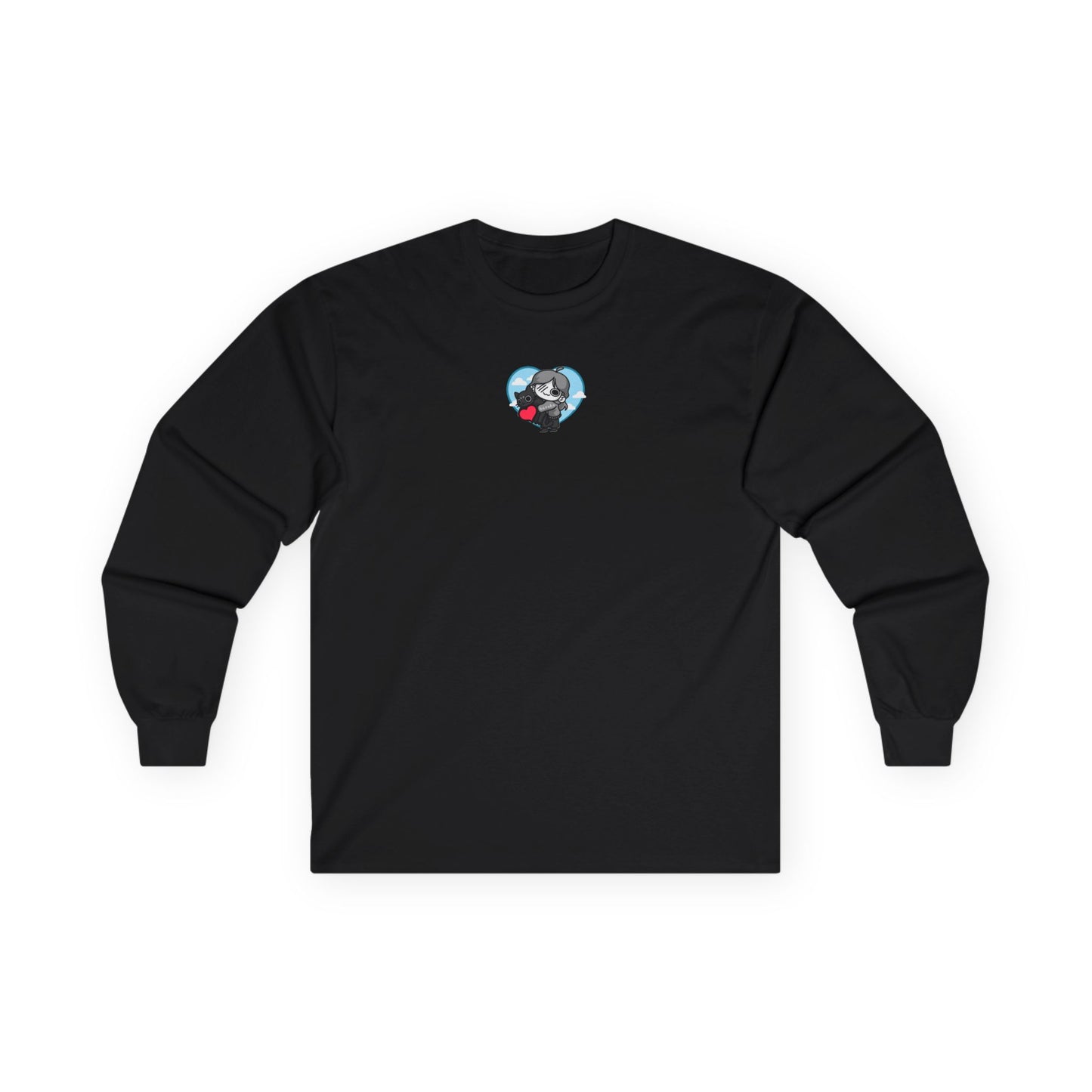 Adults LOVE CAT HEART Long Sleeve Tee (Runs Small for Men)