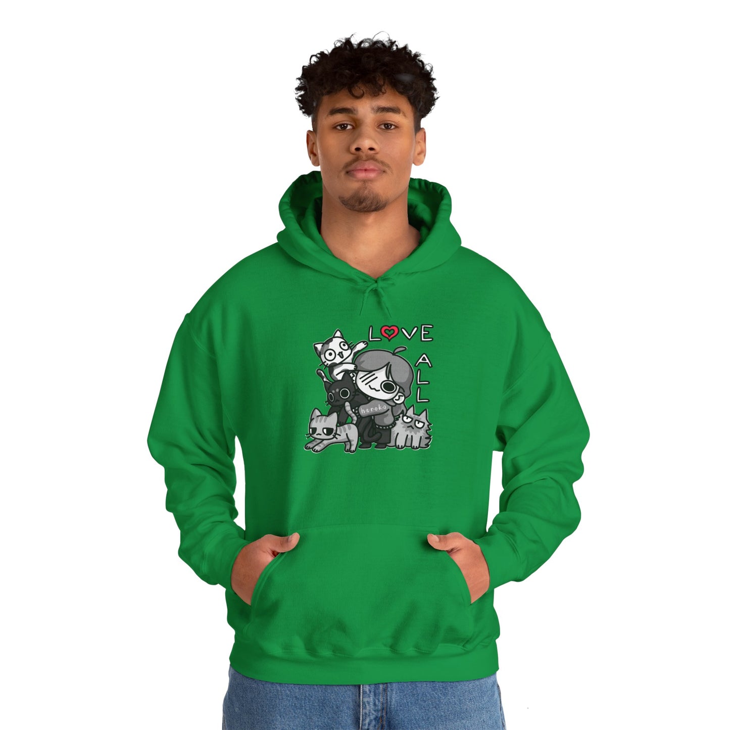 Adults LOVE ALL CATS Hoodies