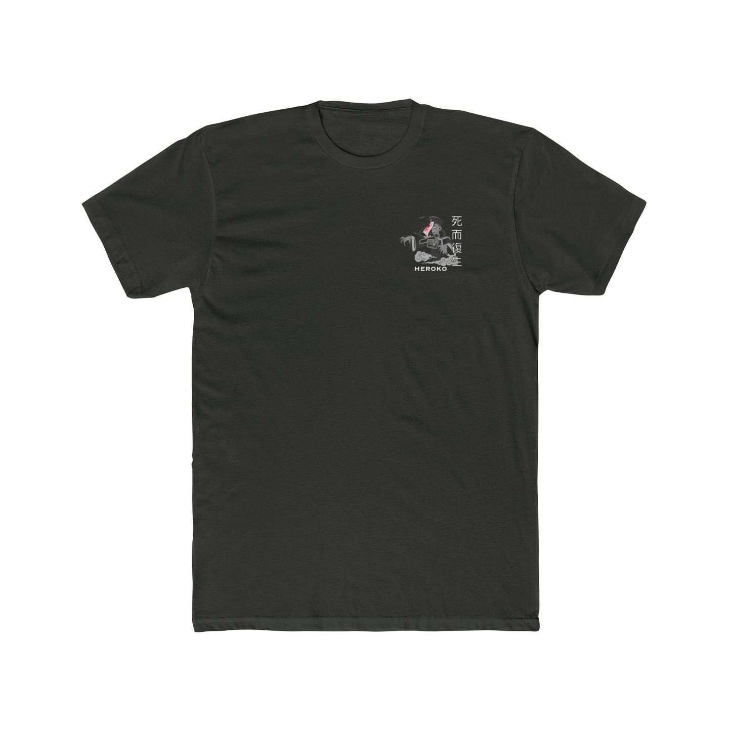 Spooky Unisex Tee, Chinese Ancient Zombie B&W Design