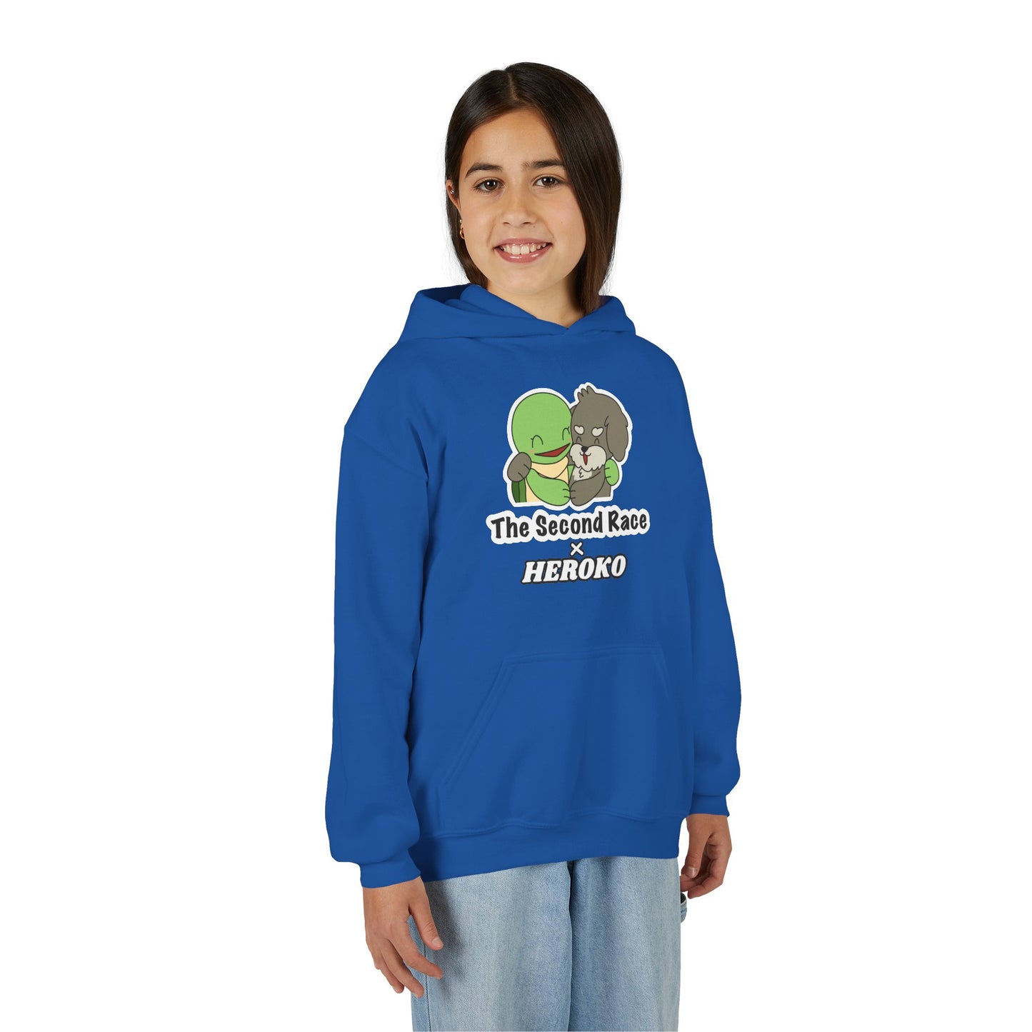 Kids Hoodie — Cute Turtle and Puppy Friends "The Second Race"