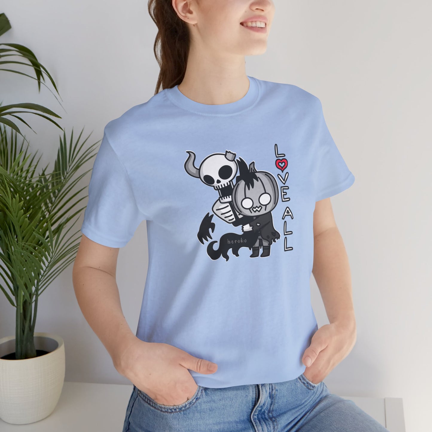 Adults LOVE ALL SKELETON Retail Fit Cotton Tee