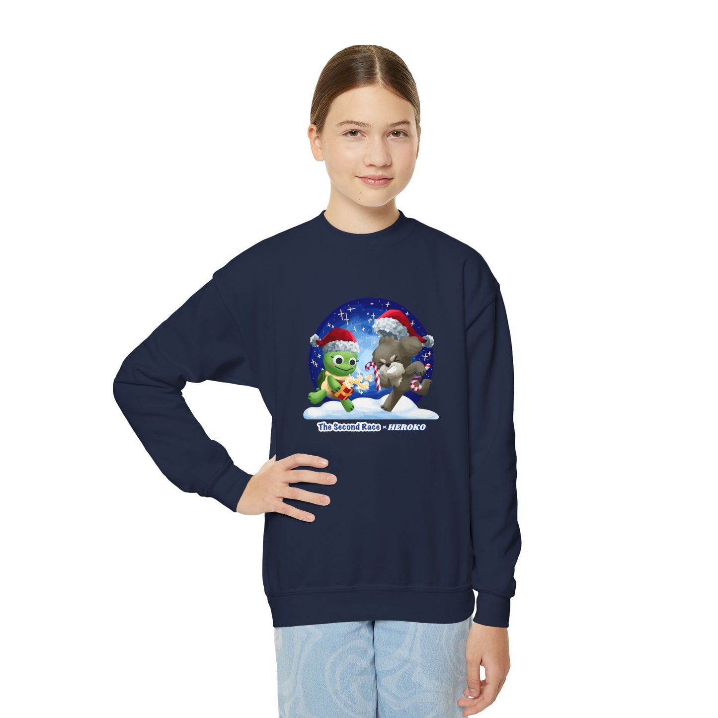 Kids Christmas Turtle and Puppy Crewneck Sweatshirt