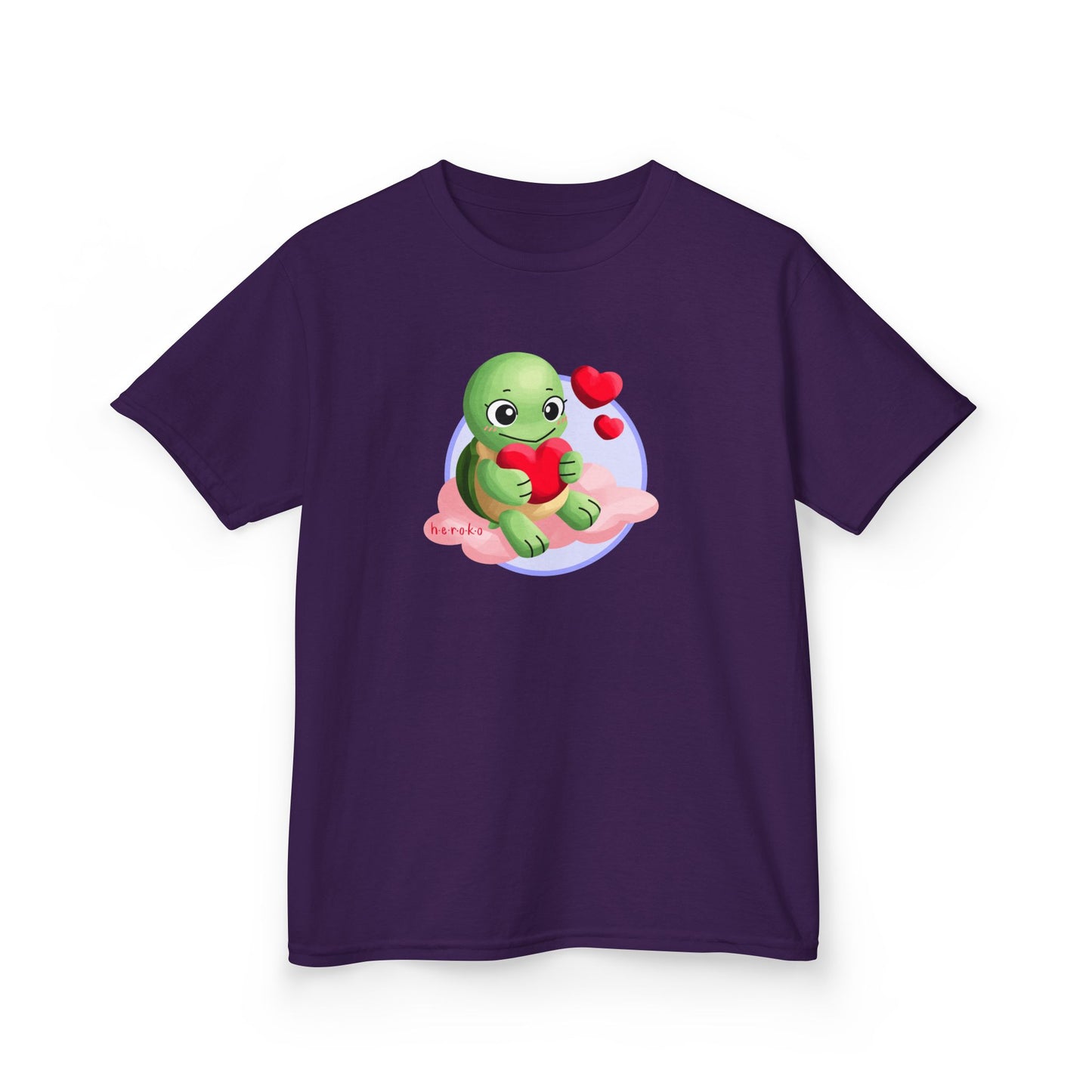 Kids Tee -Cute Turtle Valentine's Day Graphic Tee