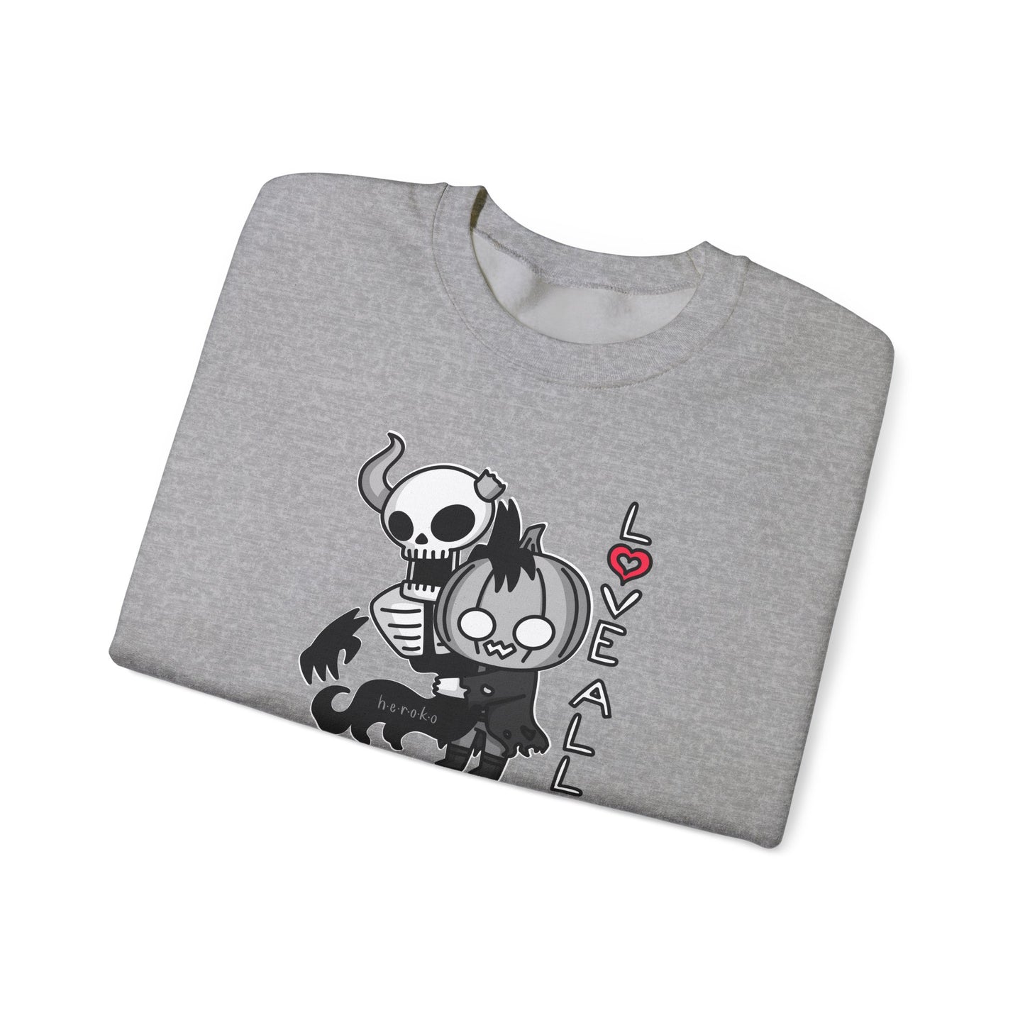 Adults LOVE ALL SKELETON Crewneck Sweatshirt