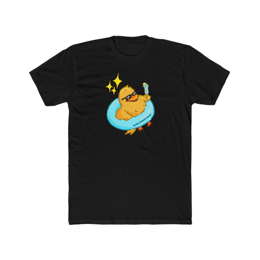 Adults Unisex Cotton Tee - Chillin Ducky Design