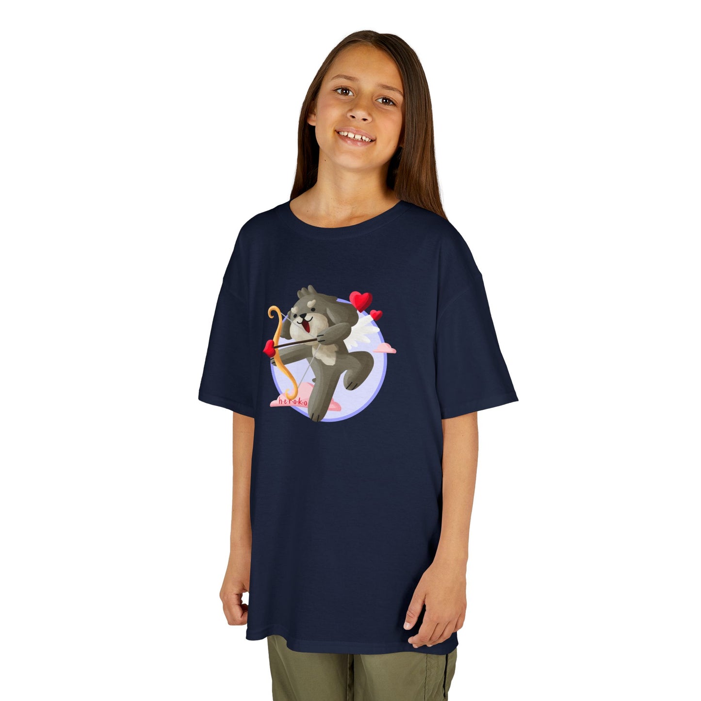 Kids Tee -Cute Dog Valentine's Day Graphic Tee