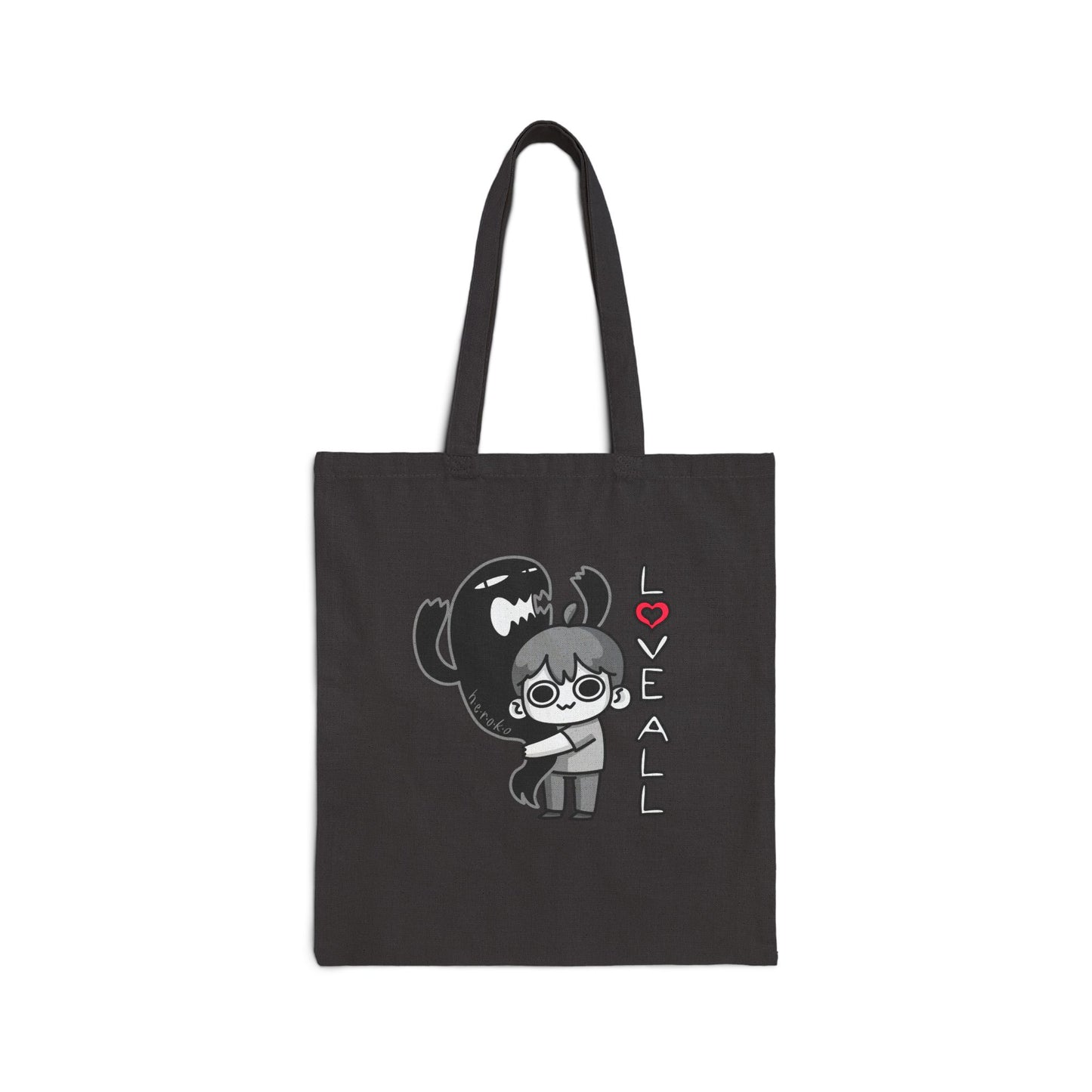 LOVE ALL CREATURES Cotton Canvas Tote Bag