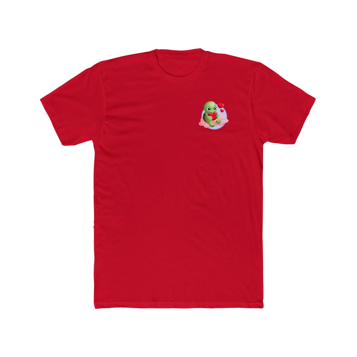 Adults Tee - Cute Turtle Valentine's Day Design