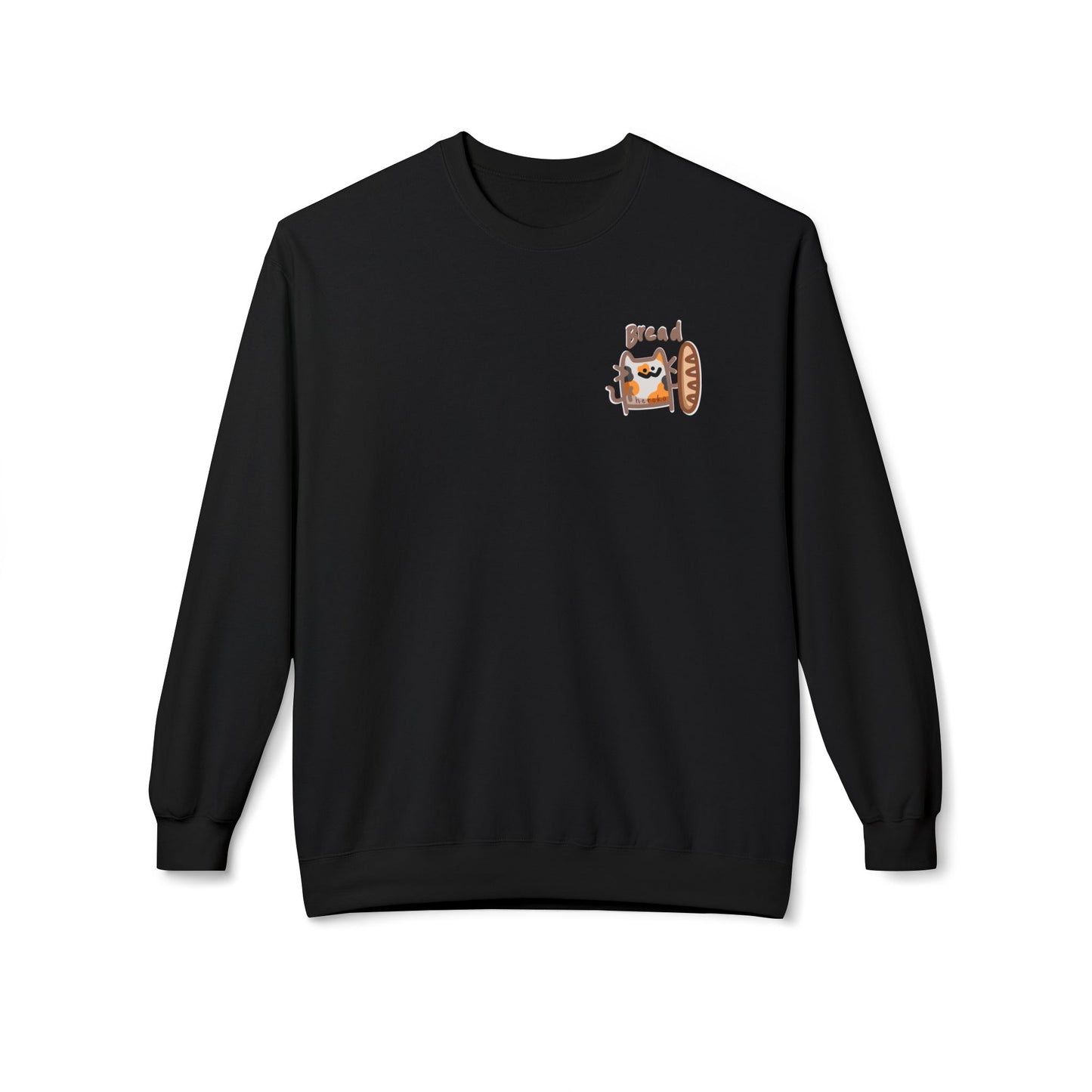 Adults CATS BREAD Fleece Crewneck Sweatshirt