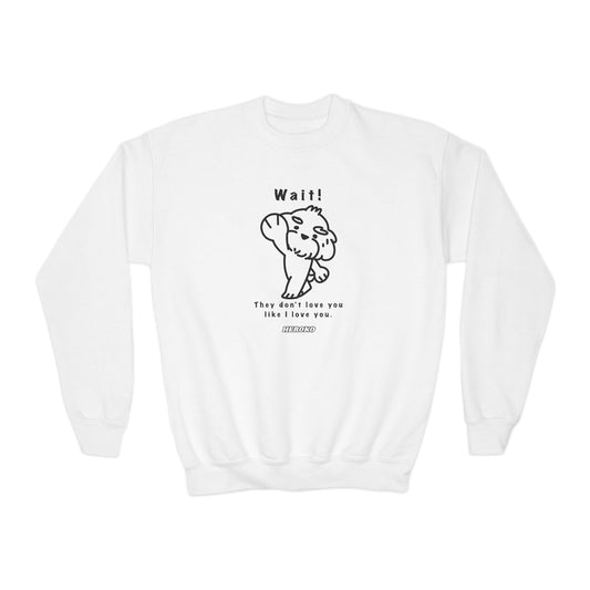 Youth WAIT! DOG MEME Crewneck Sweatshirt