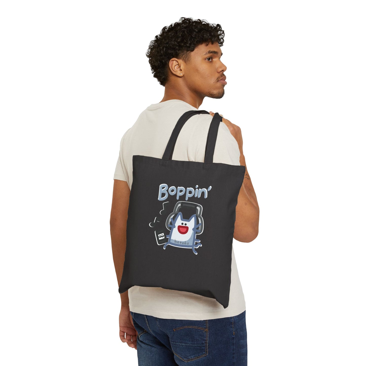 CATS BOPPIN' Cotton Canvas Tote Bag