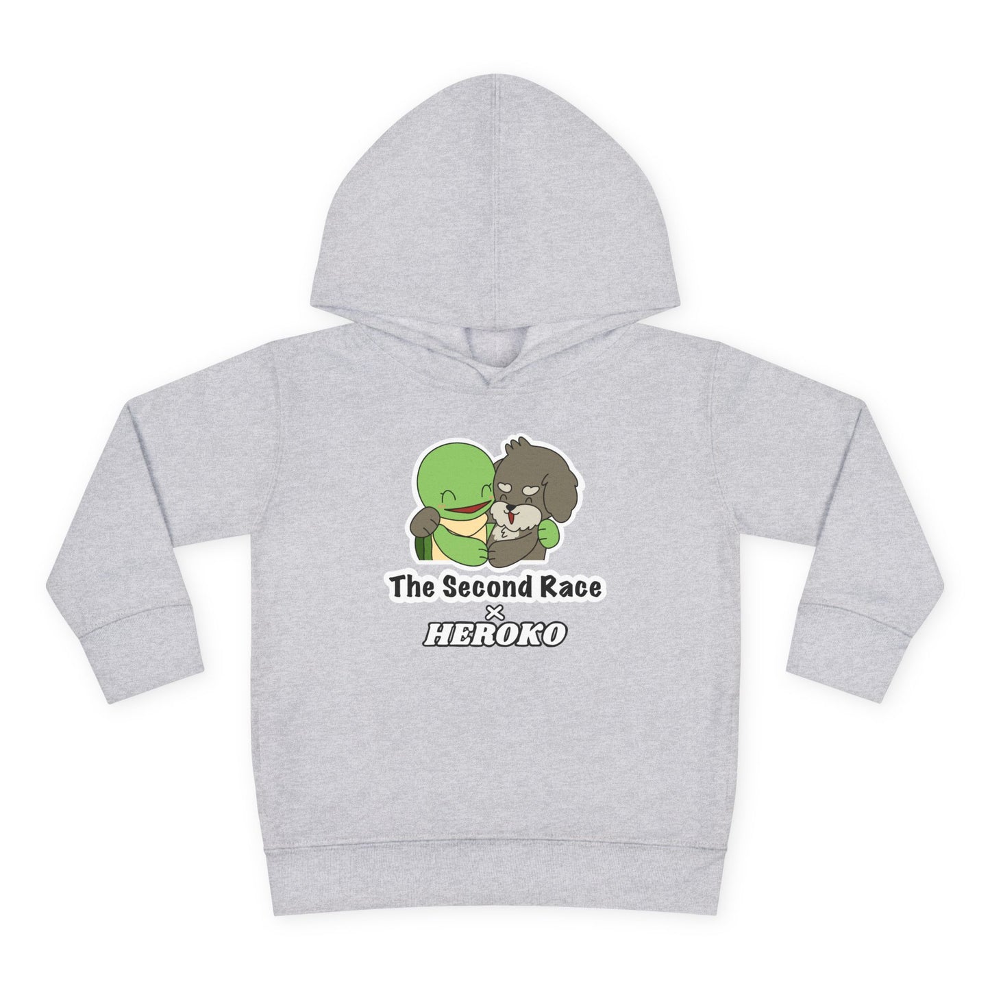 Toddler Hoodie - Cute Turtle & Dog "The Second Race" Fleece Pullover