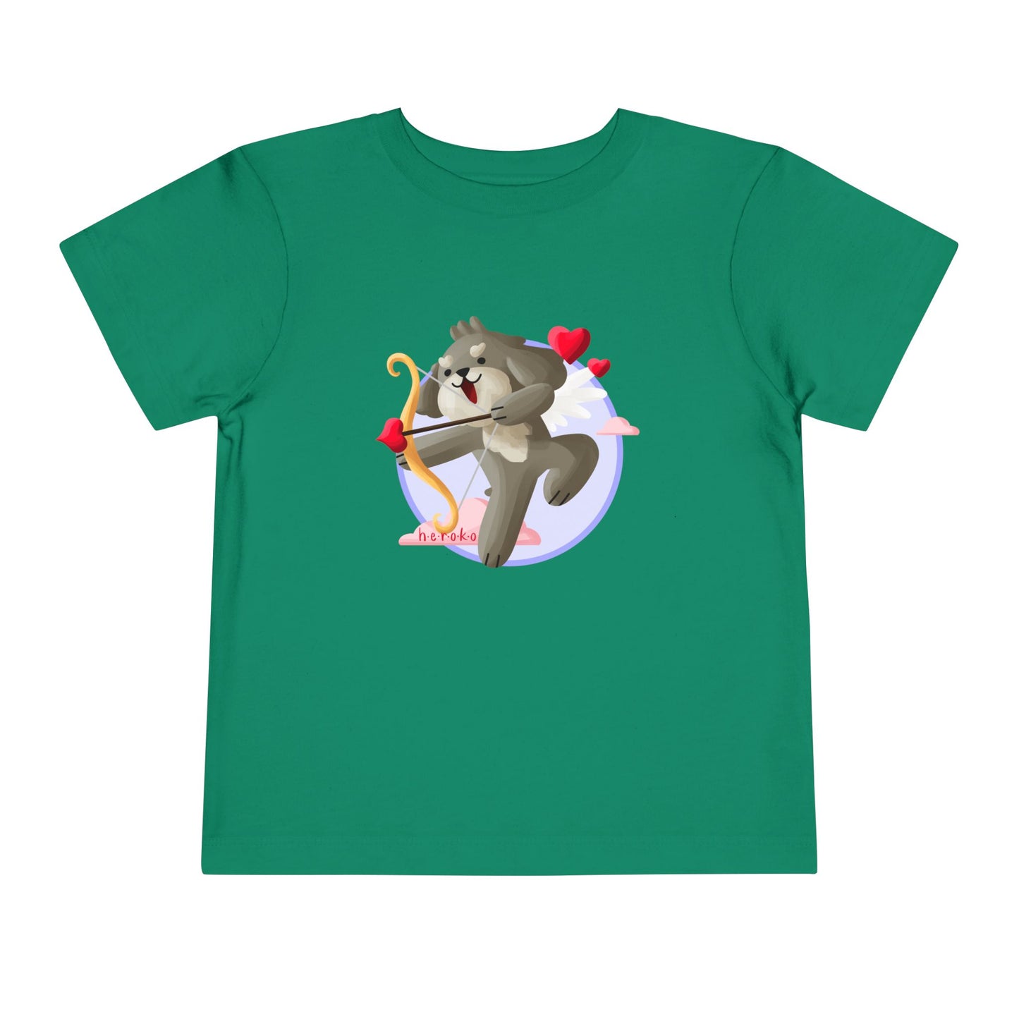 Toddler Tee - Cute Dog Valentine's Day Design