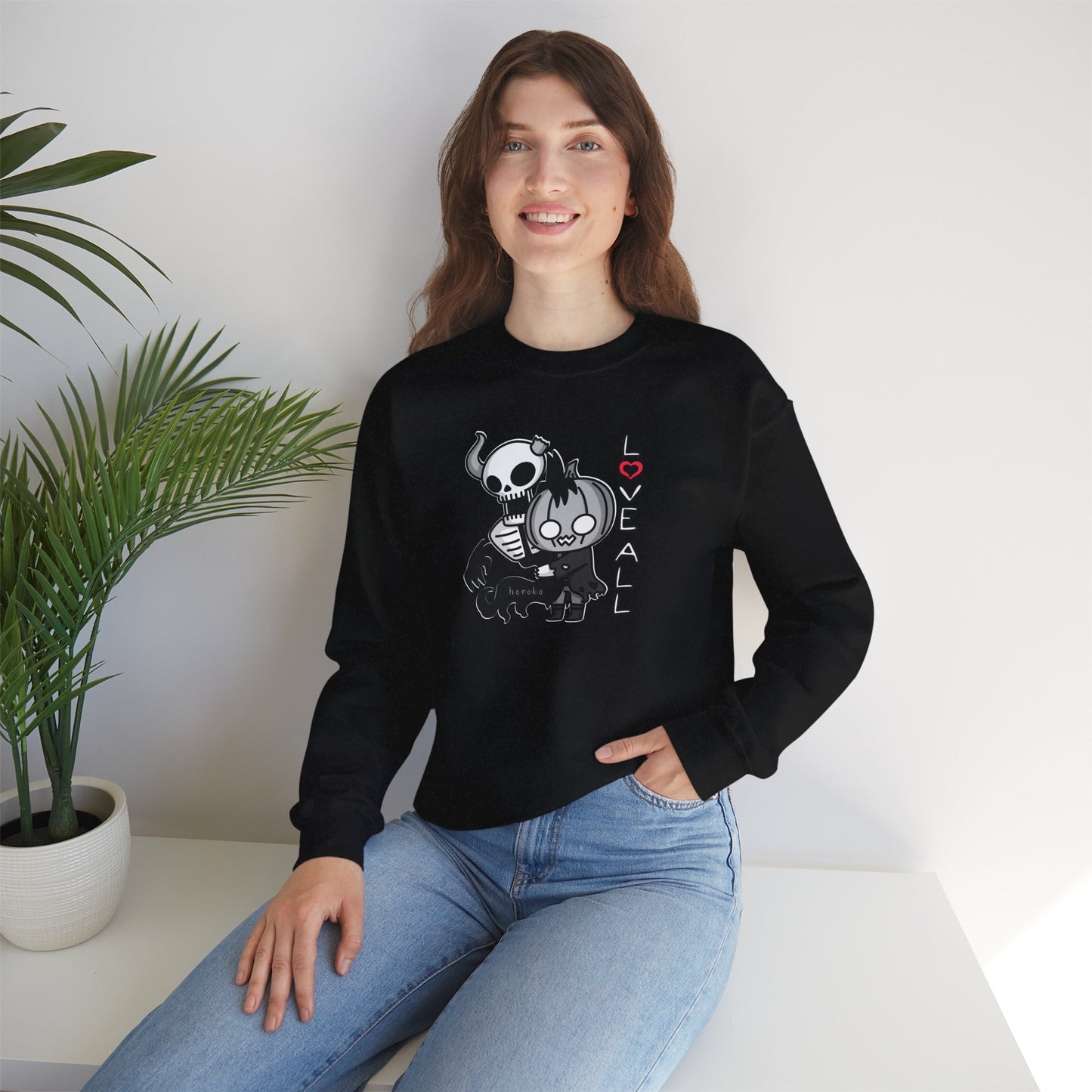 Adults LOVE ALL SKELETON Crewneck Sweatshirt