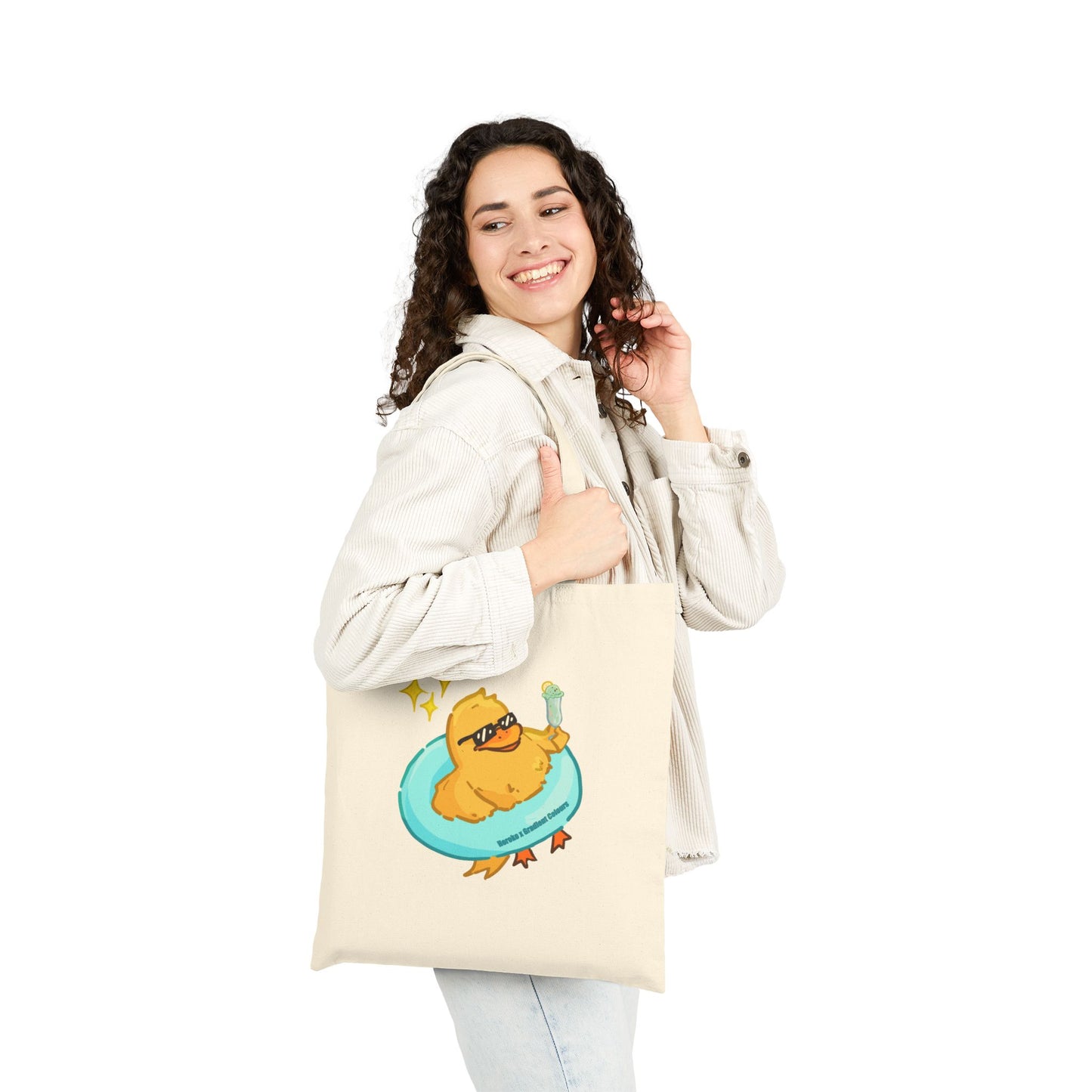 Chillin Ducky Canvas Tote Bag