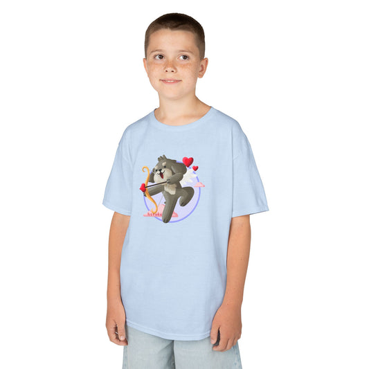 Kids Tee -Cute Dog Valentine's Day Graphic Tee