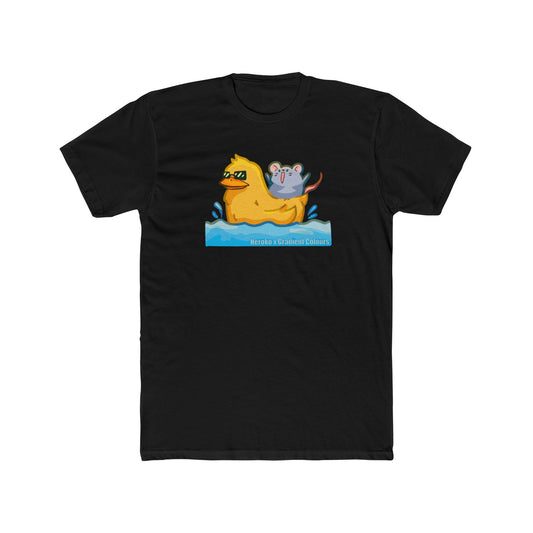 Adults Unisex Cotton Tee - Summer Swimming Buddies Design