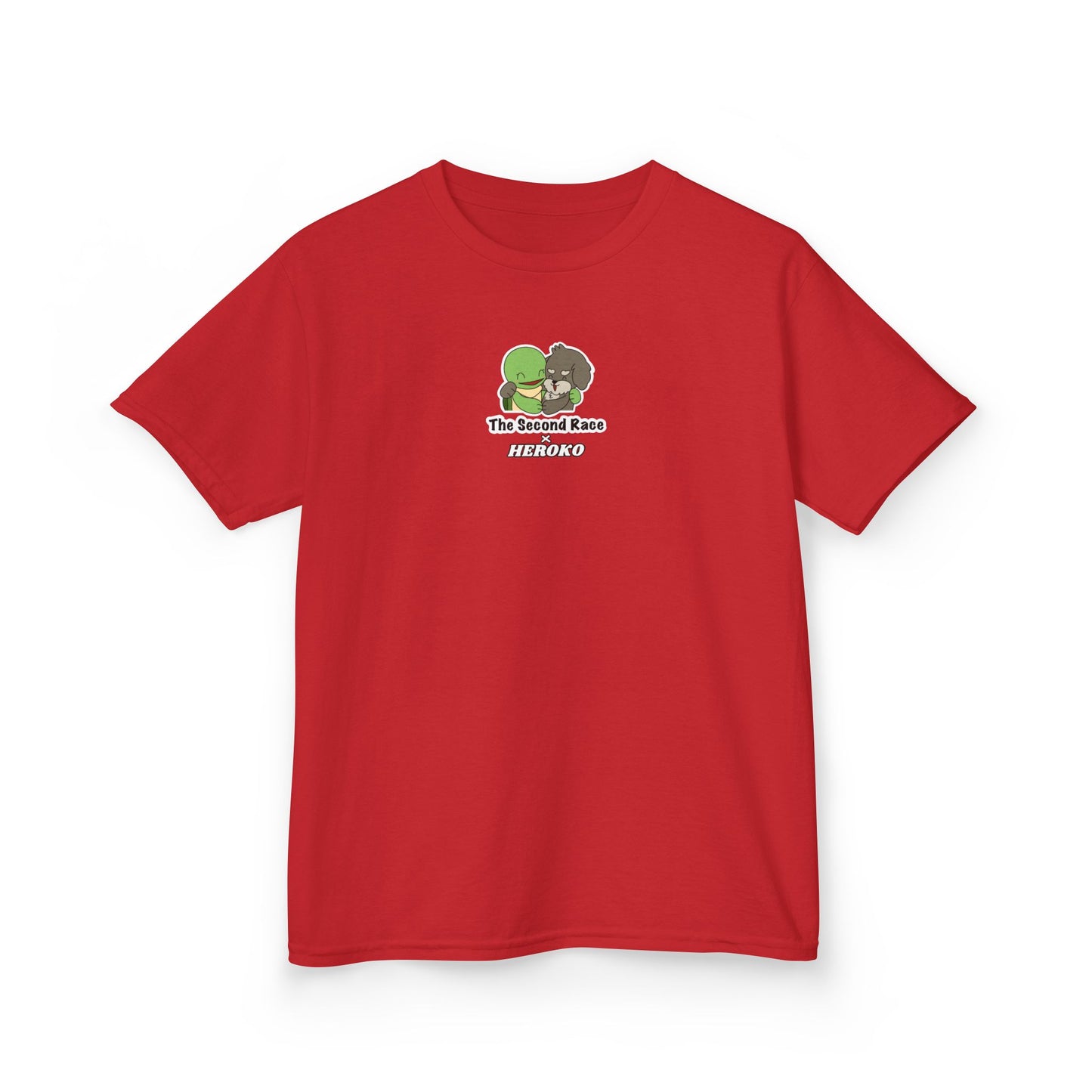 Kids Tee -"The Second Race" Cute Turtle and Puppy Graphic Tee