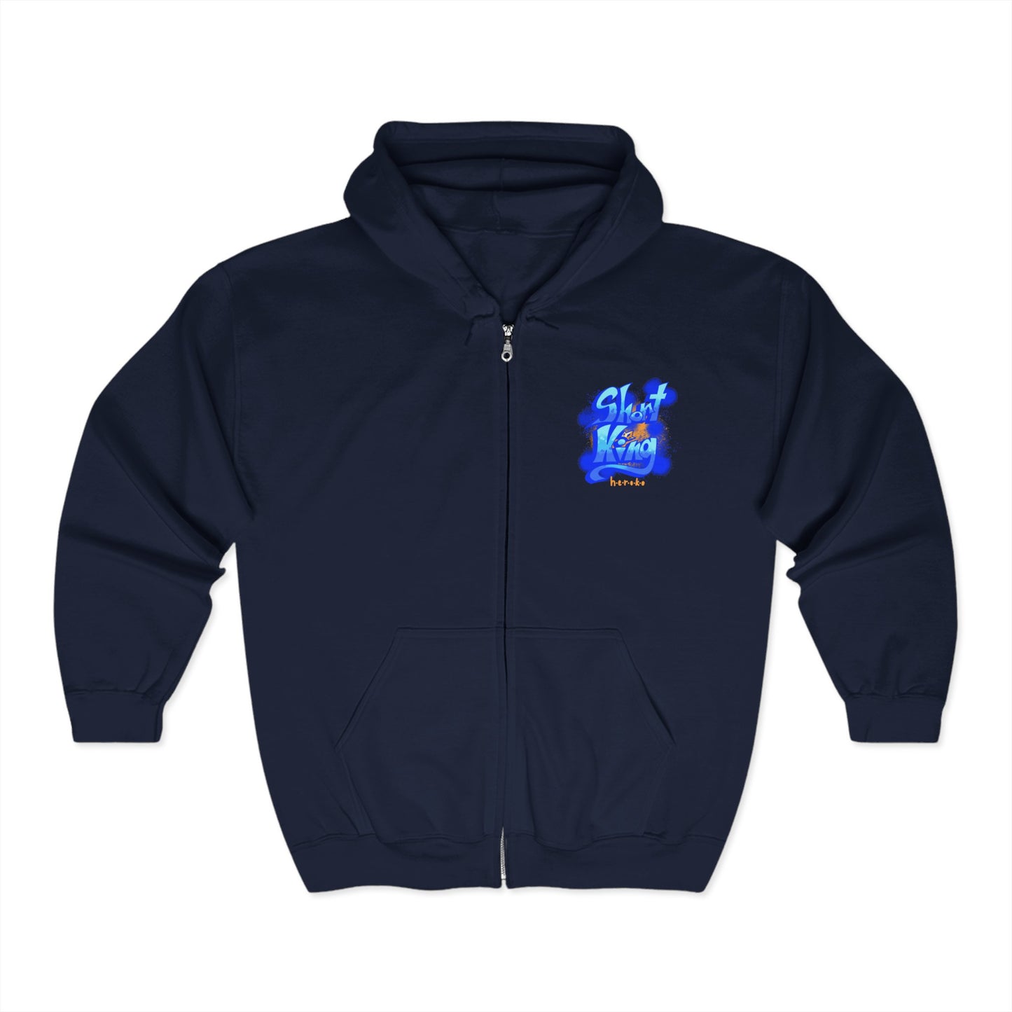 Adults Unisex SHORT KING Full Zip Hoodie