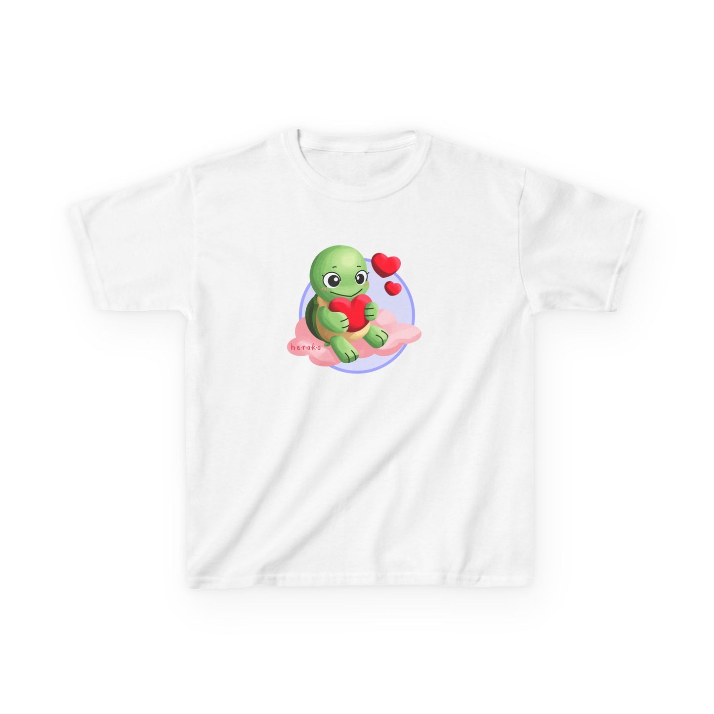 Kids Tee -Cute Turtle Valentine's Day Graphic Tee