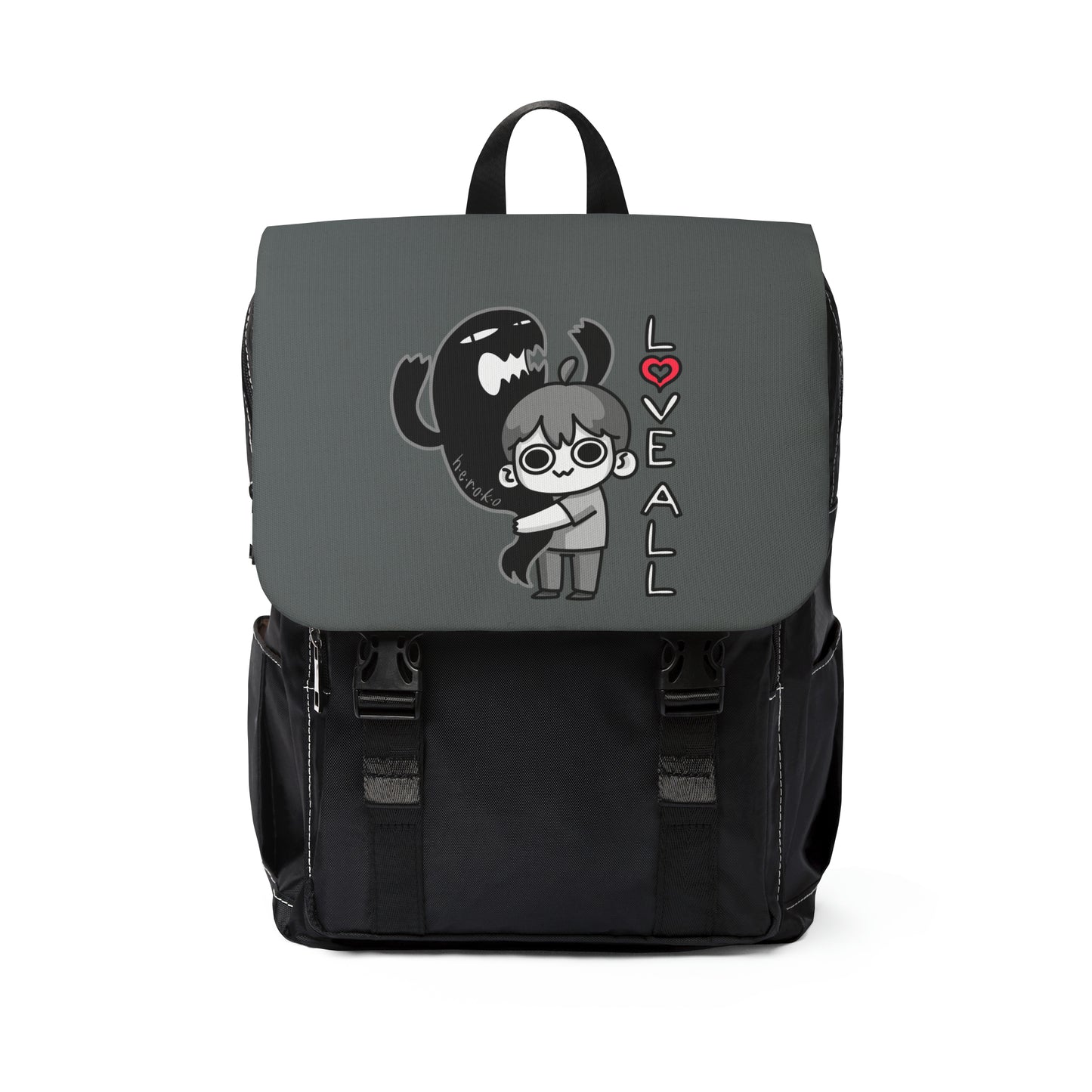 Heroko (AA) LOVE ALL CREATURES (G) Unisex Casual Shoulder Backpack