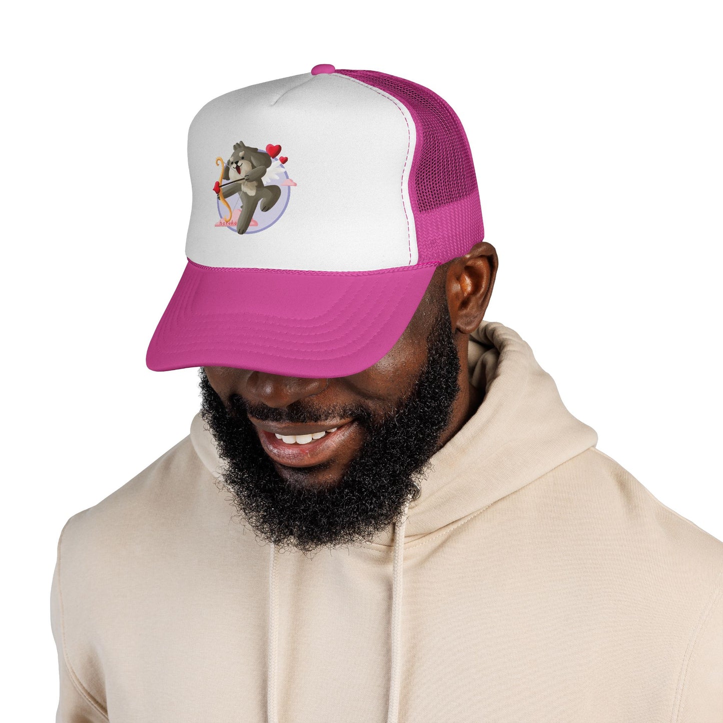 Cute Dog Valentine's Day Design Trucker Cap/Hat