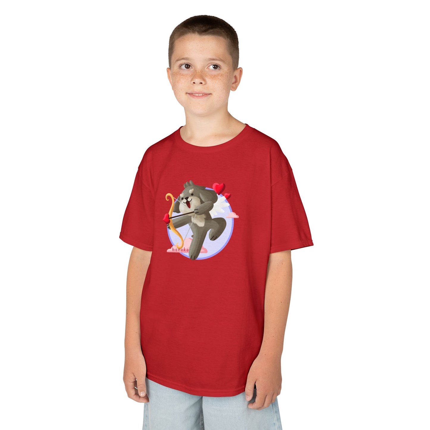 Kids Tee -Cute Dog Valentine's Day Graphic Tee