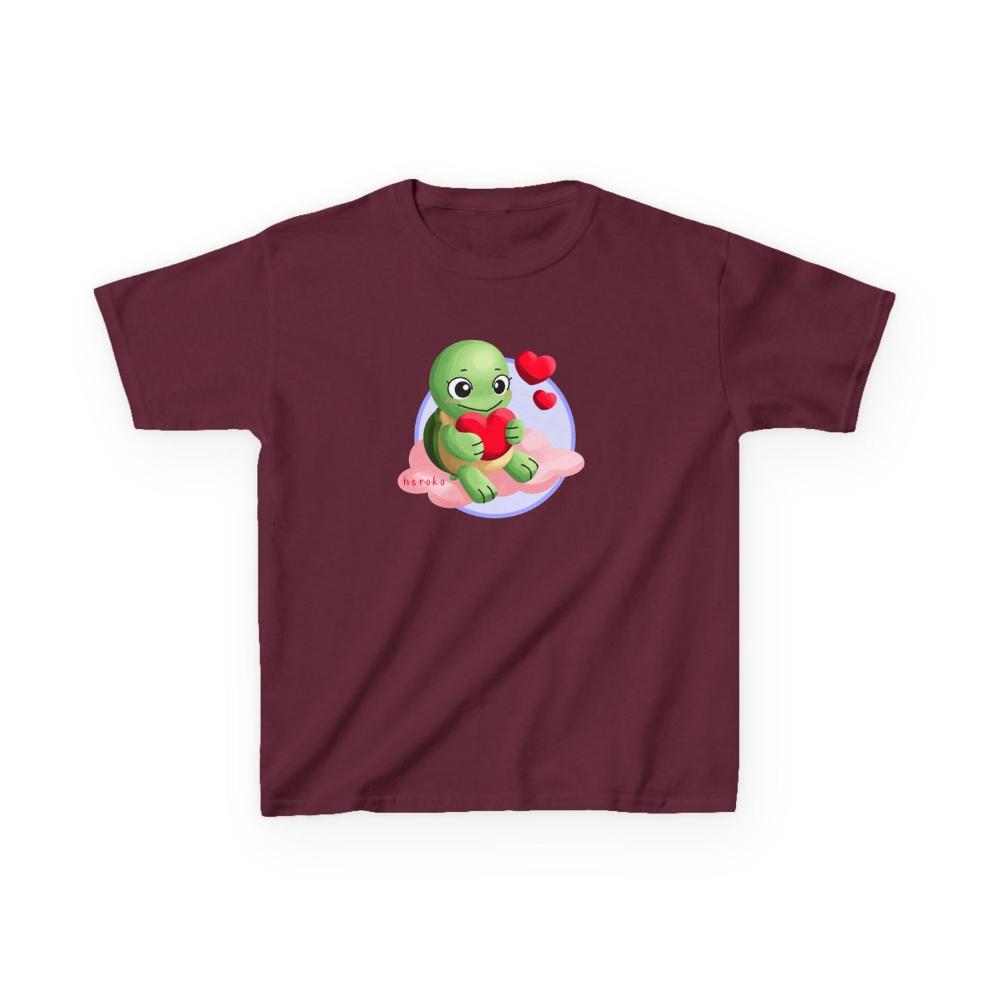 Kids Tee -Cute Turtle Valentine's Day Graphic Tee
