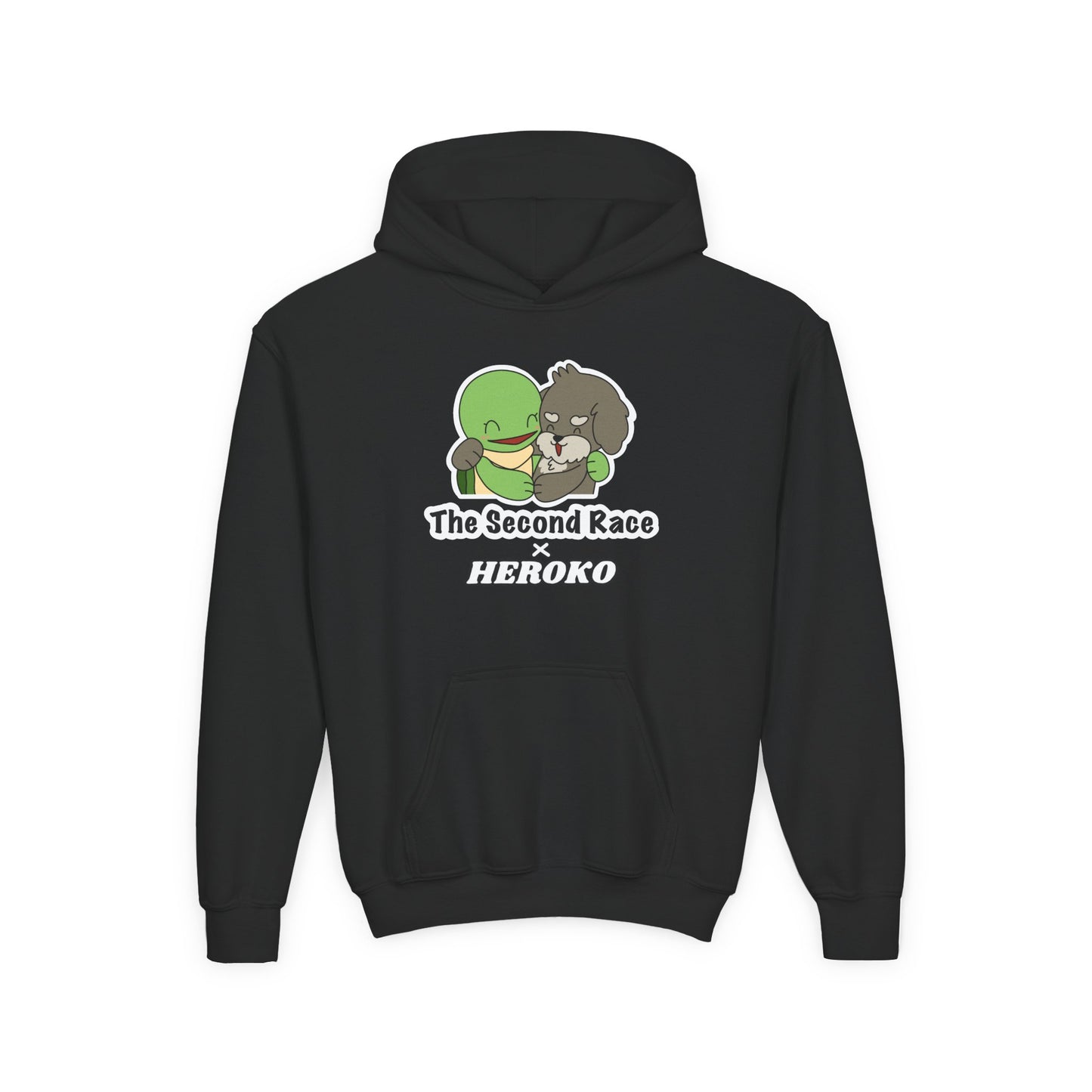 Kids Hoodie — Cute Turtle and Puppy Friends "The Second Race"