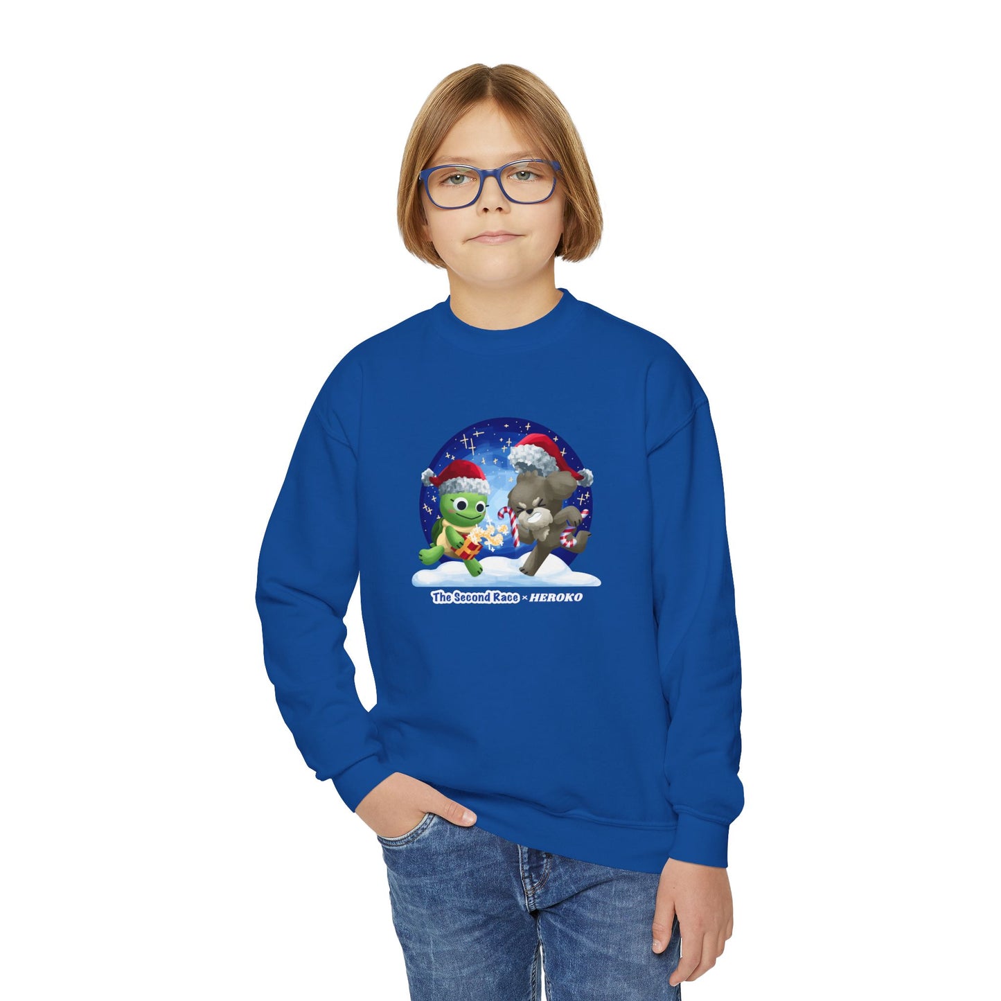 Kids Christmas Turtle and Puppy Crewneck Sweatshirt