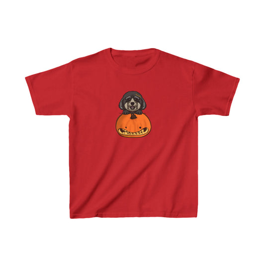 Kids DOG ON SPOOKY PUMPKIN Cotton™ Tee