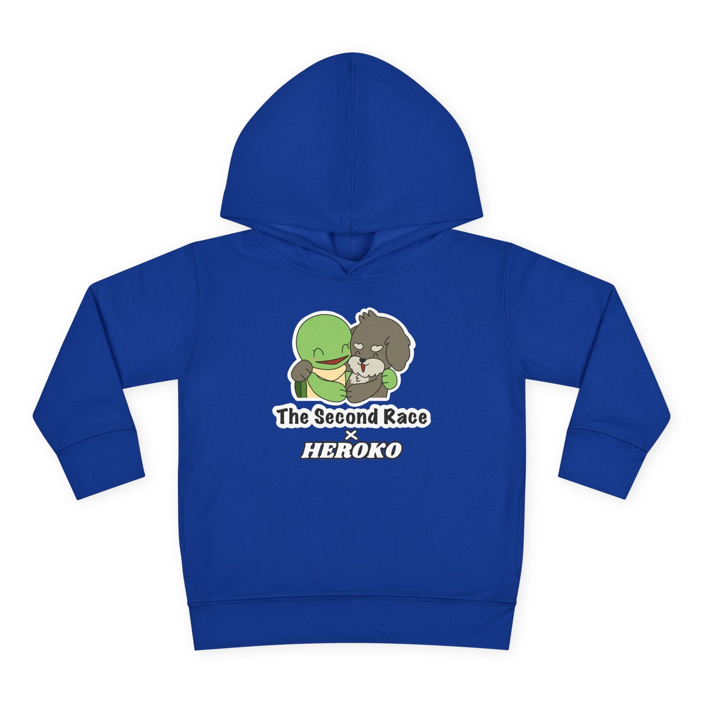 Toddler Hoodie - Cute Turtle & Dog "The Second Race" Fleece Pullover