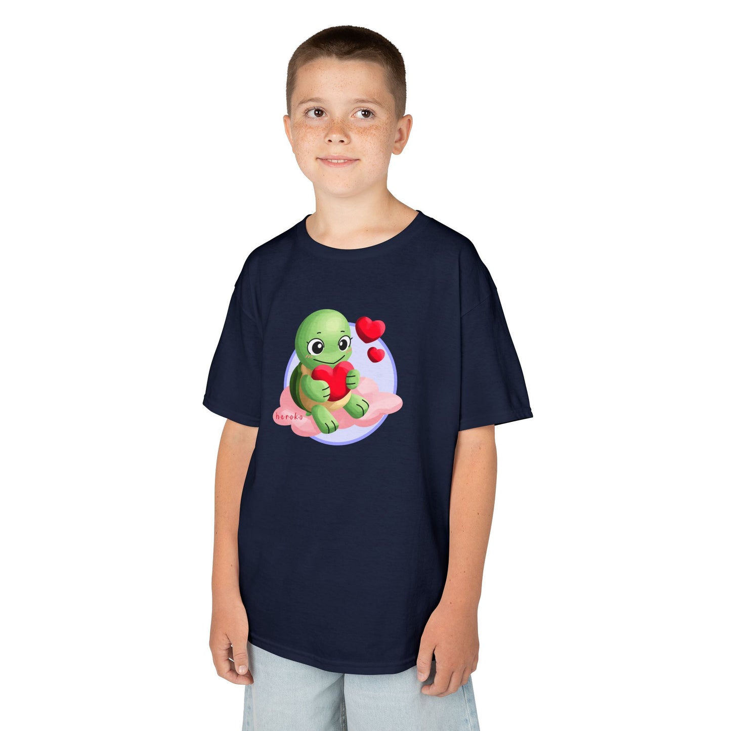 Kids Tee -Cute Turtle Valentine's Day Graphic Tee