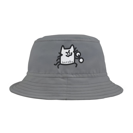 DUMBBELL CAT GREY Bucket Hat