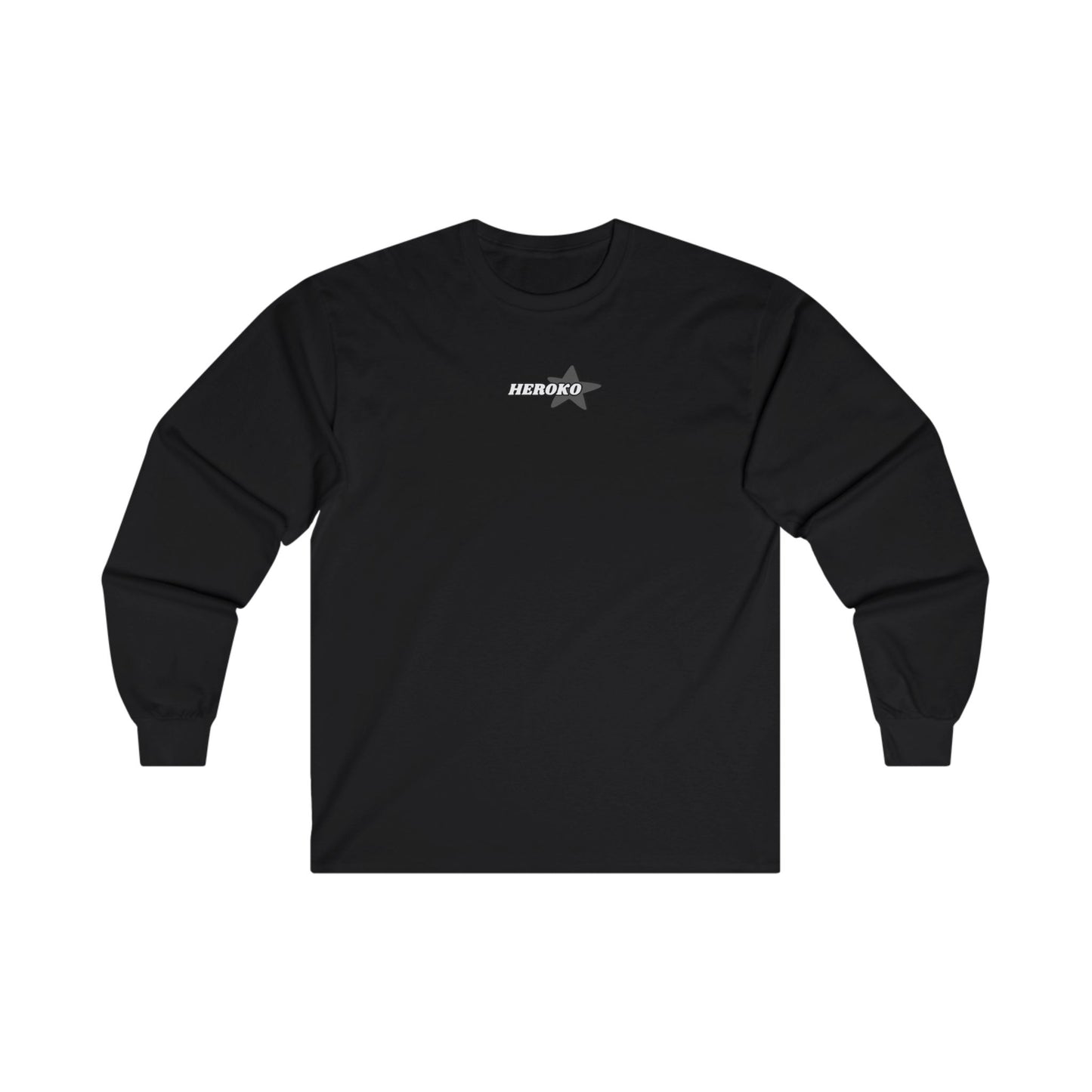 Adults HEROKO B&W STAR Long Sleeve Tee (Runs Small for Men)