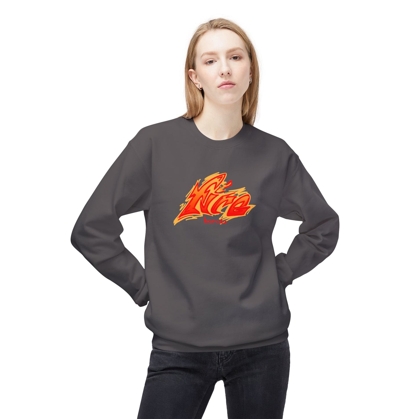 Adults Unisex FIRE Crewneck Sweatshirt
