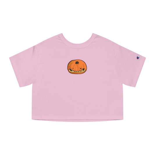 Women's Champion SPOOKY PUMPKIN Cropped T-Shirt