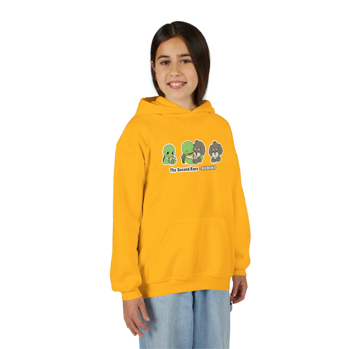 Kids Hoodie — Cute Turtle and Puppy Trios "The Second Race"