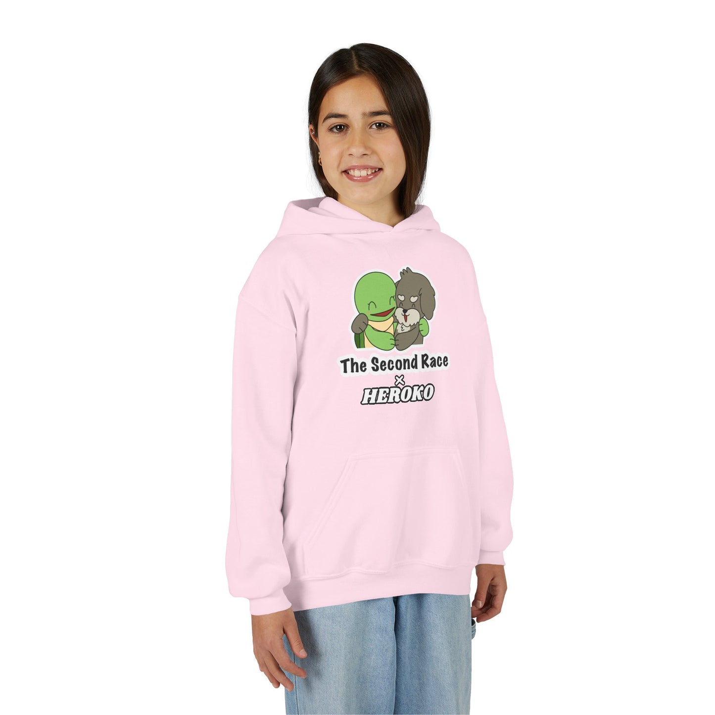 Kids Hoodie — Cute Turtle and Puppy Friends "The Second Race"