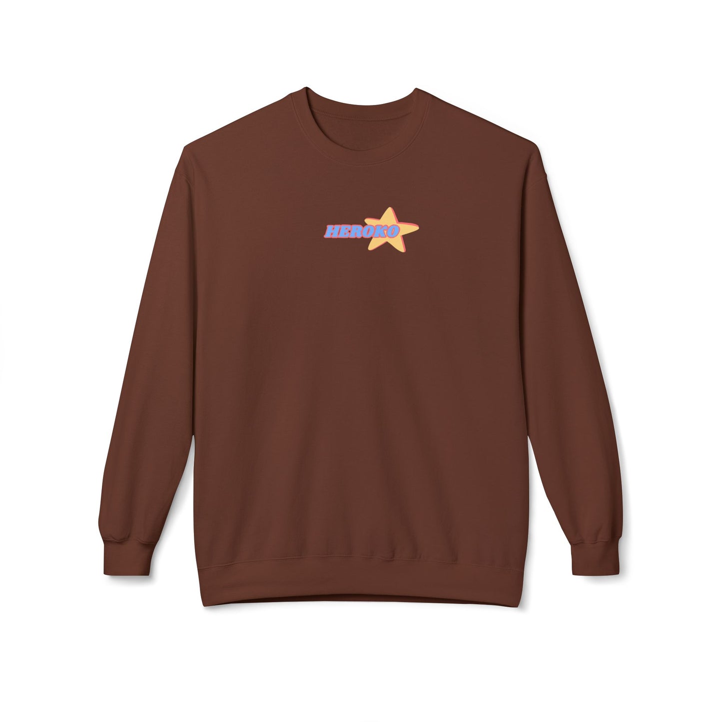 Adults HEROKO RETRO STAR Fleece Crewneck Sweatshirt