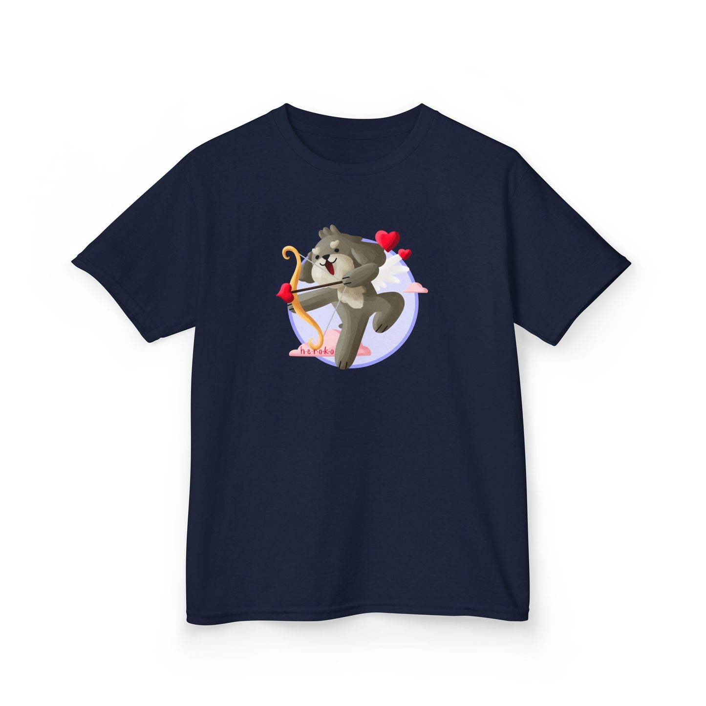 Kids Tee -Cute Dog Valentine's Day Graphic Tee