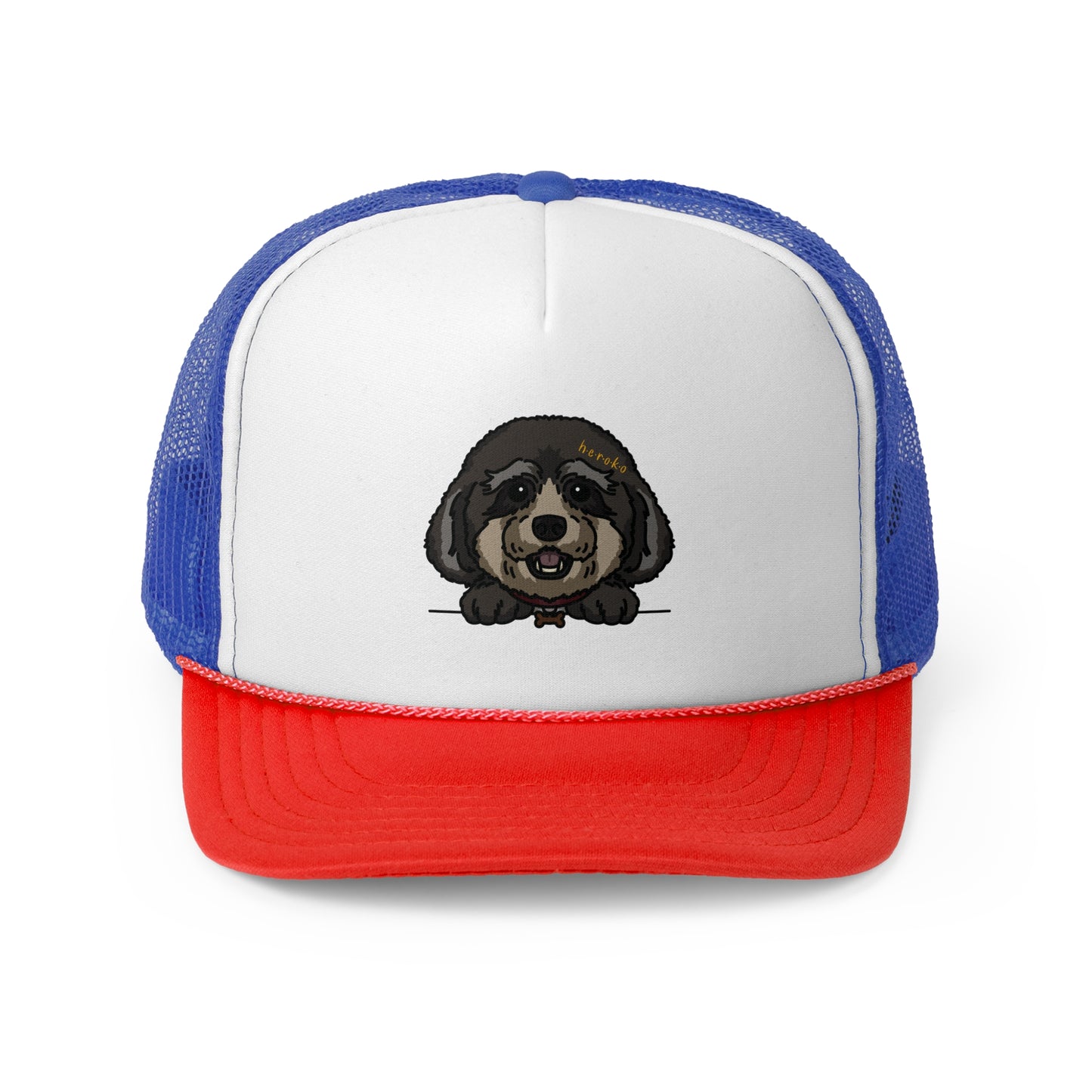 LOUIS POODLE DOG HEAD Trucker Cap/Hat